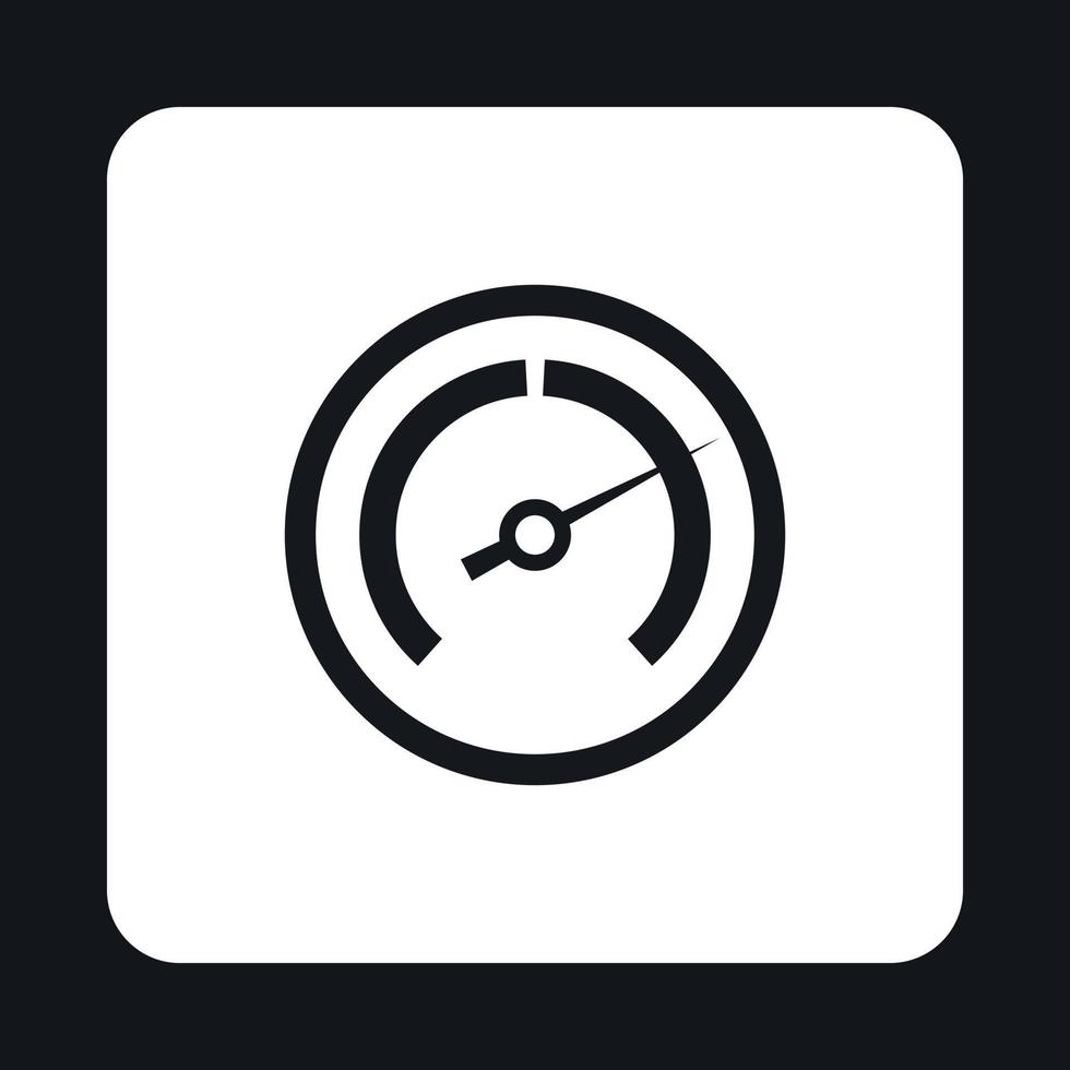 Tachometer icon in simple style vector