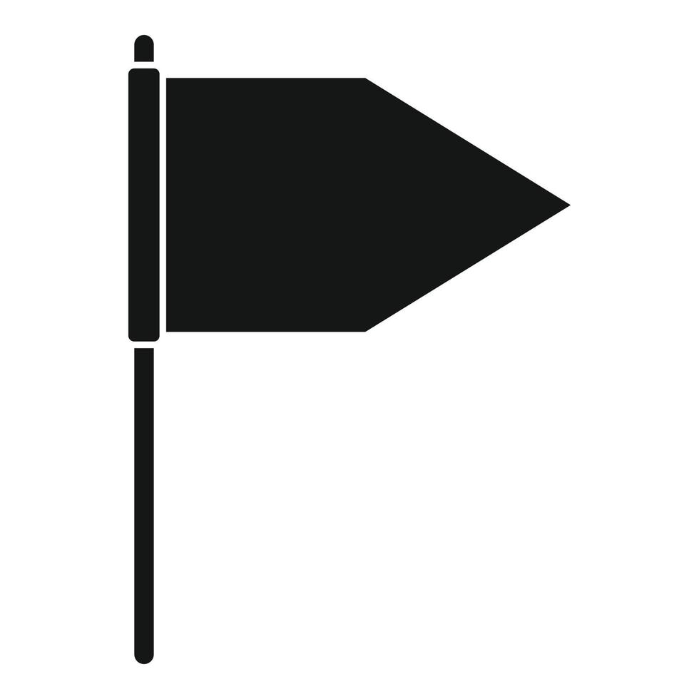 icono de bandera de lanzamiento, estilo simple vector