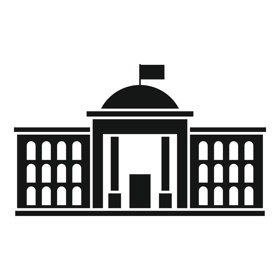 icono de la institución del parlamento, estilo simple vector