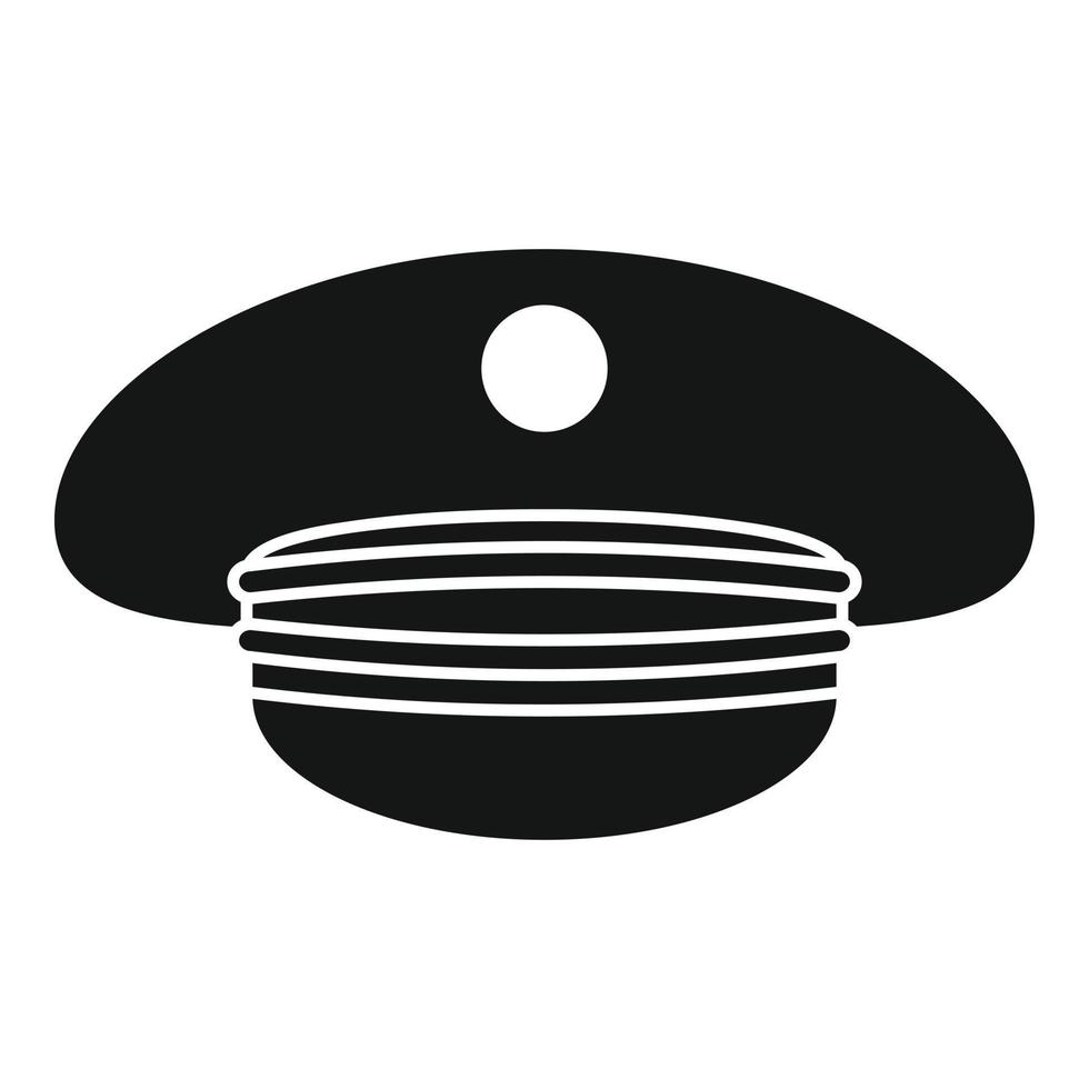 Electric train driver cap icon, simple style vector