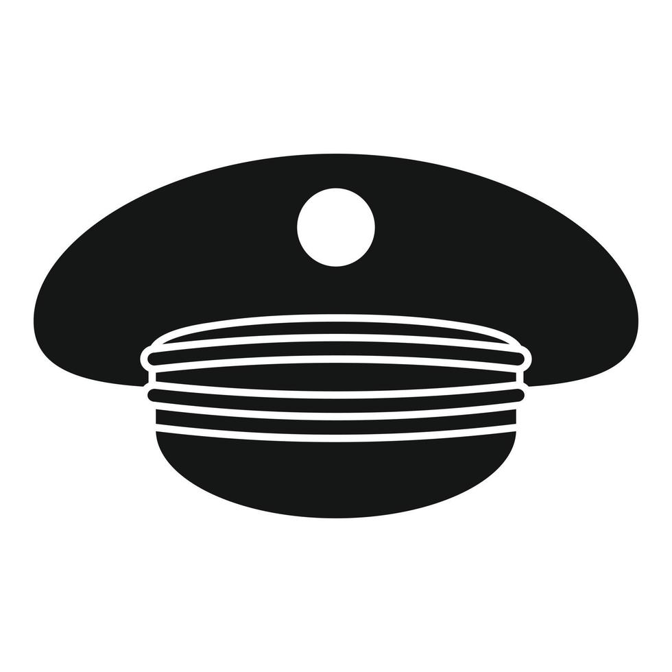 Electric train driver cap icon, simple style vector