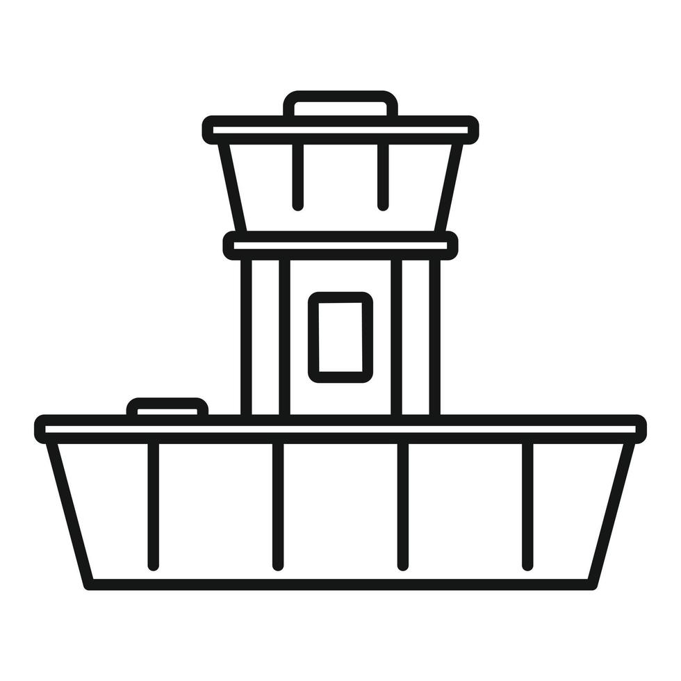 Airport duty free shop icon, outline style vector