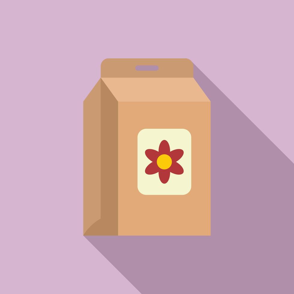Flower compost icon, flat style vector
