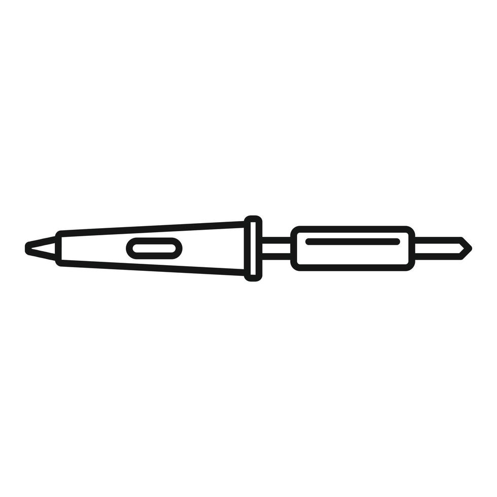 Soldering cable icon, outline style vector