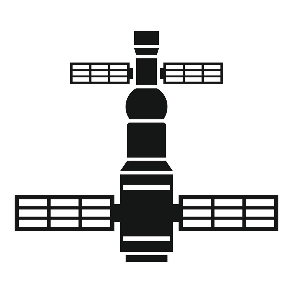 Exploration space station icon simple vector. International rocket vector