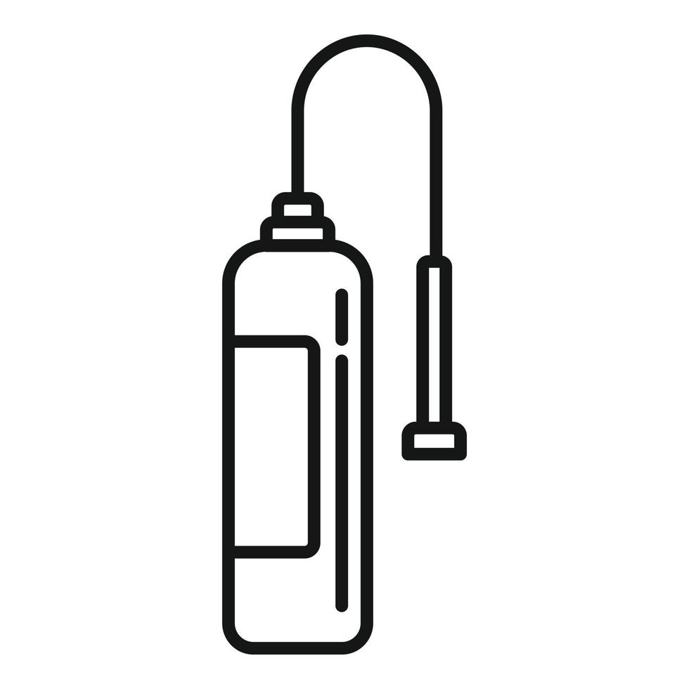 icono de botella de oxígeno fertilizante, estilo de contorno vector