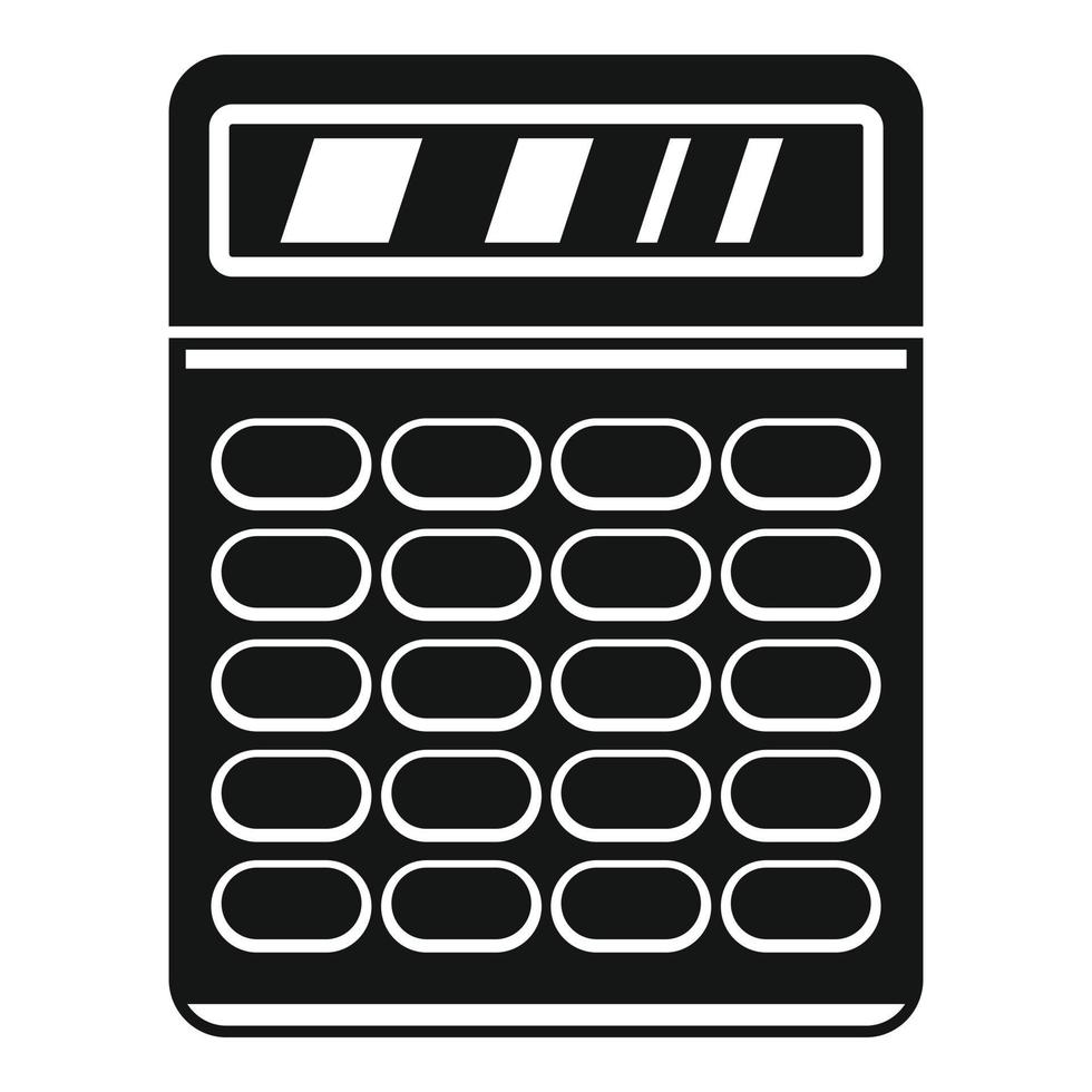 icono de calculadora financiera, estilo simple vector