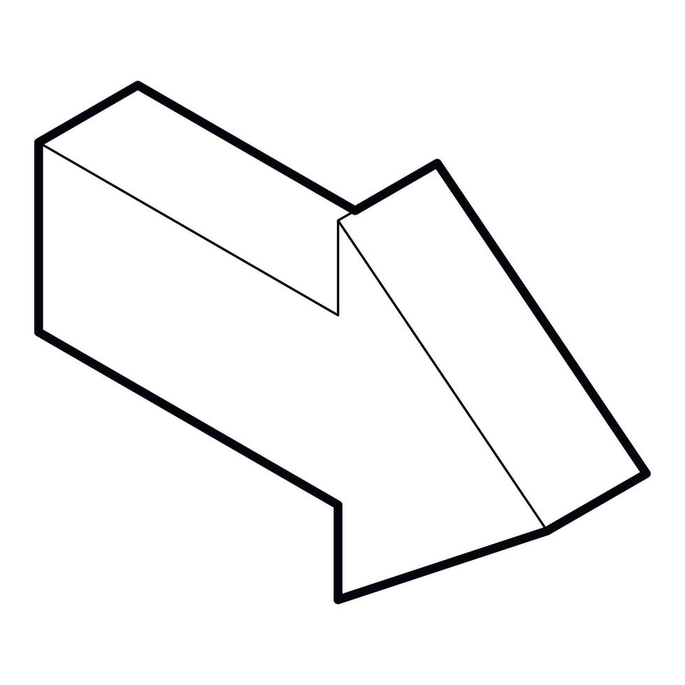 Right arrow icon, outline style vector