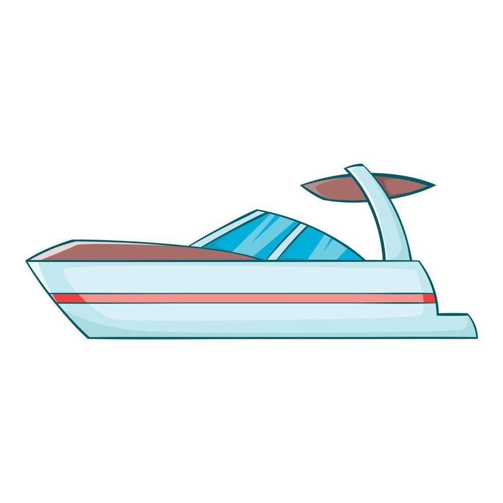 Sailing boat icon, cartoon style vector