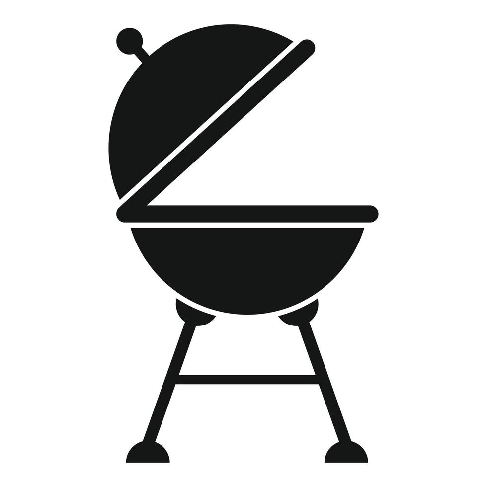 icono de brasero de carne, estilo simple vector