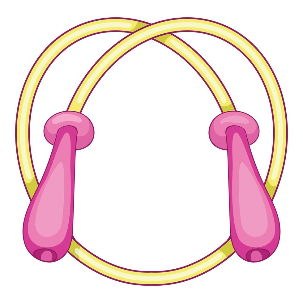 Skipping rope icon, cartoon style vector