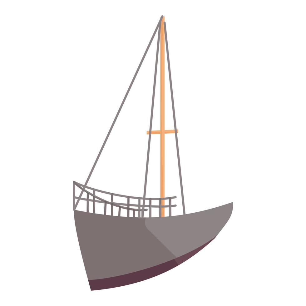 Sailing ship icon, cartoon style vector