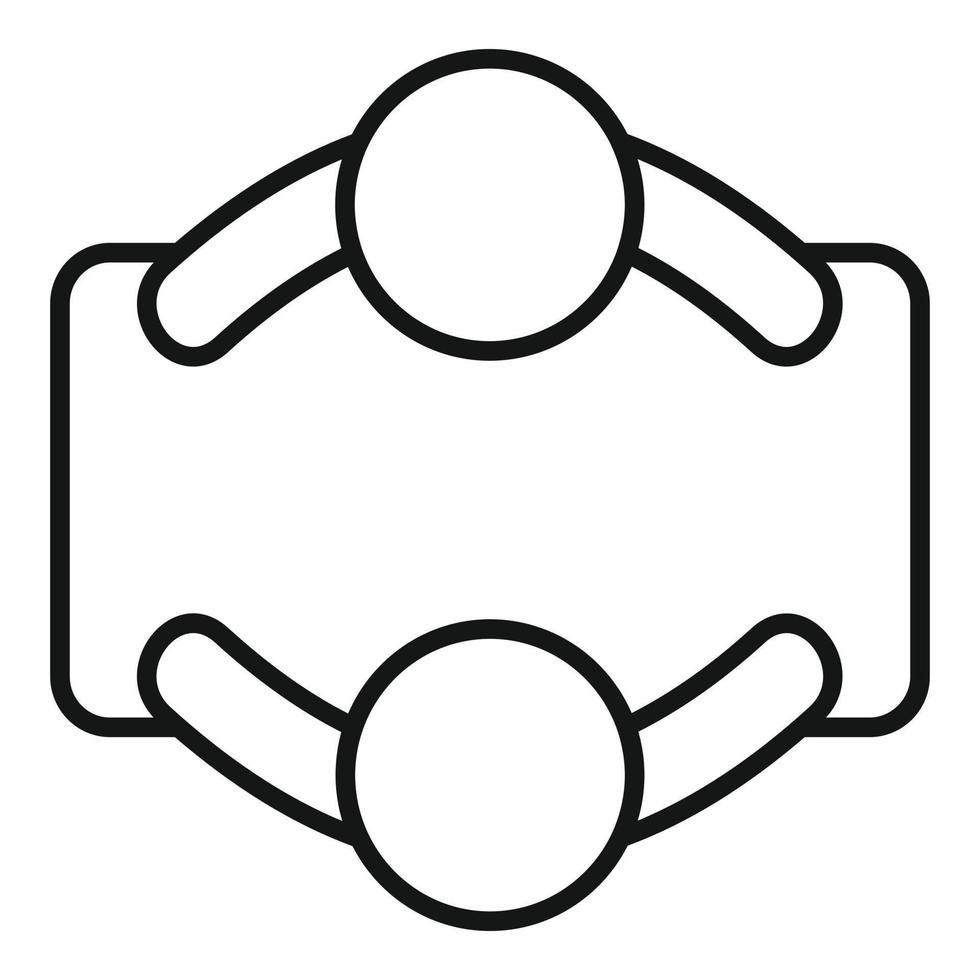 Inclusive table icon, outline style vector