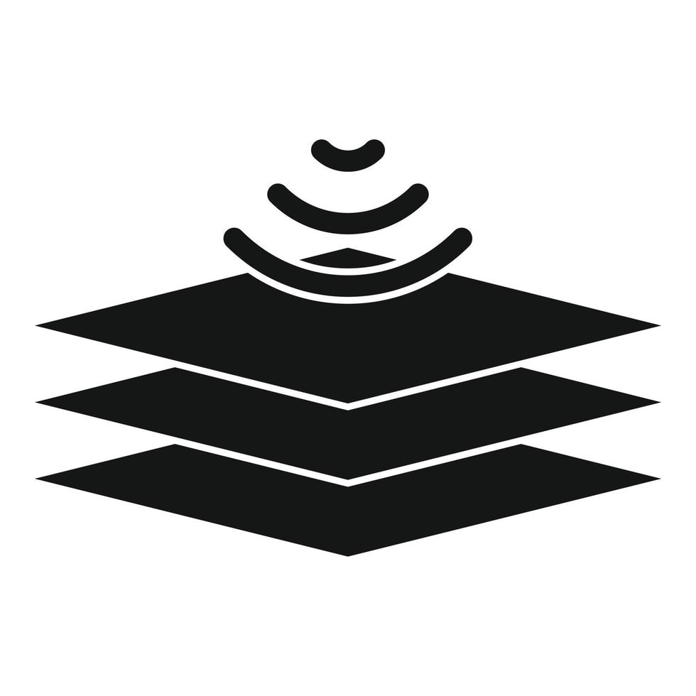 Audio absorption panel icon, simple style vector