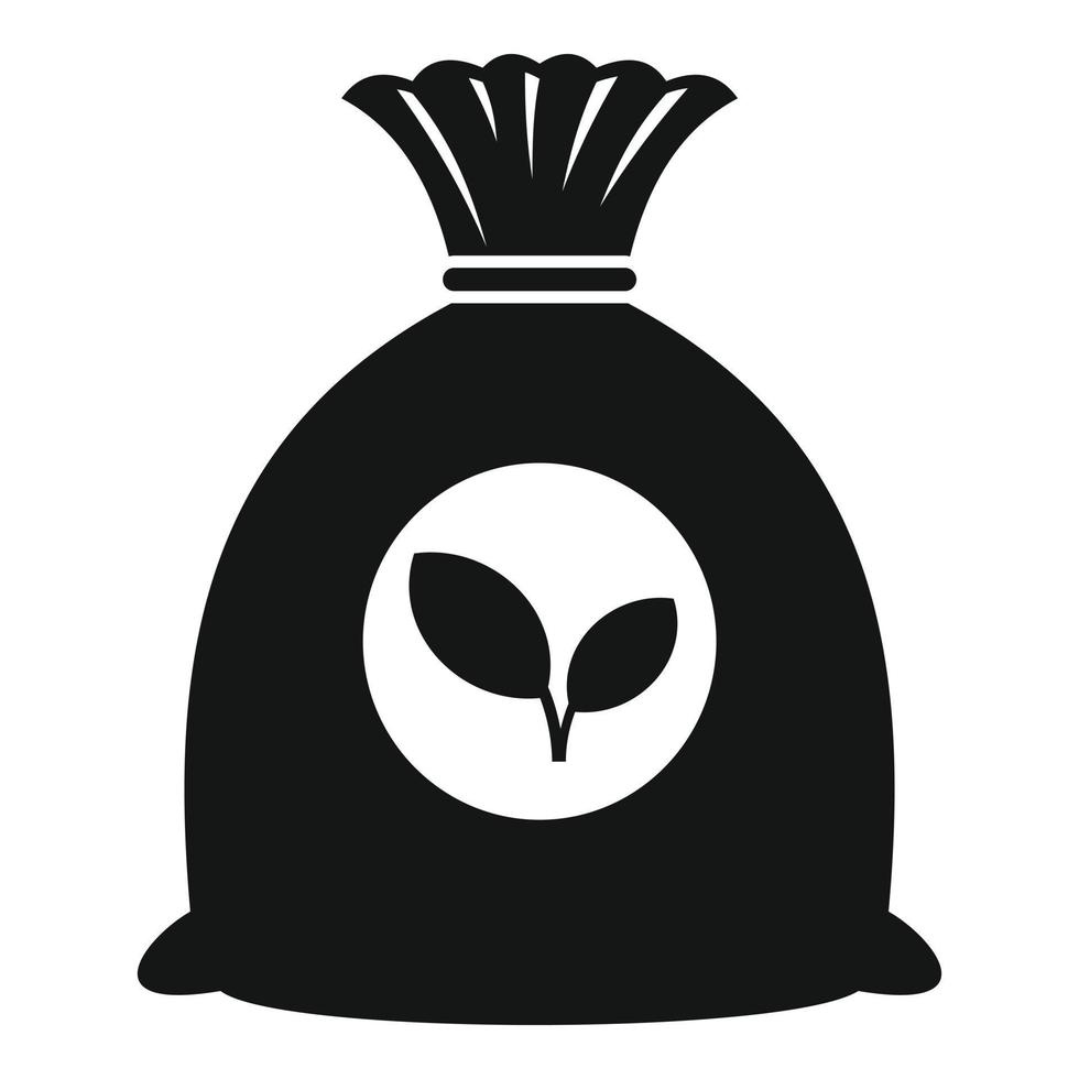 Fertilizer sack icon, simple style vector