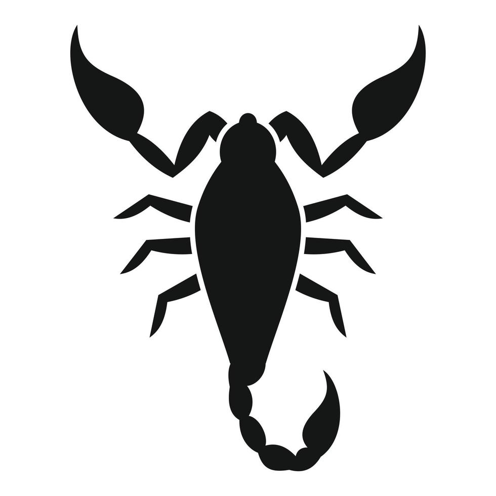 icono de escorpión del zodiaco, estilo simple vector