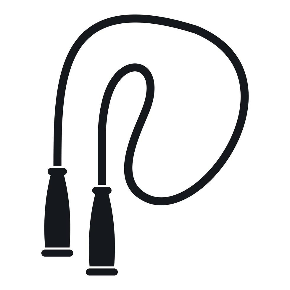 Skipping rope icon, simple style vector