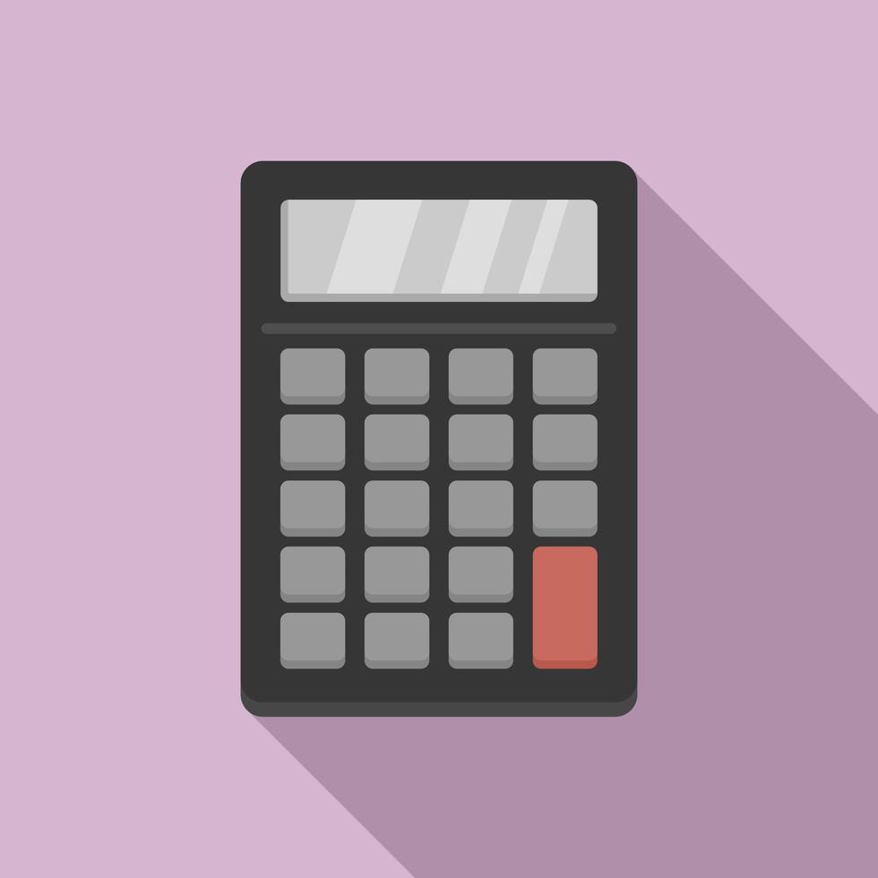 Shop calculator icon, flat style vector