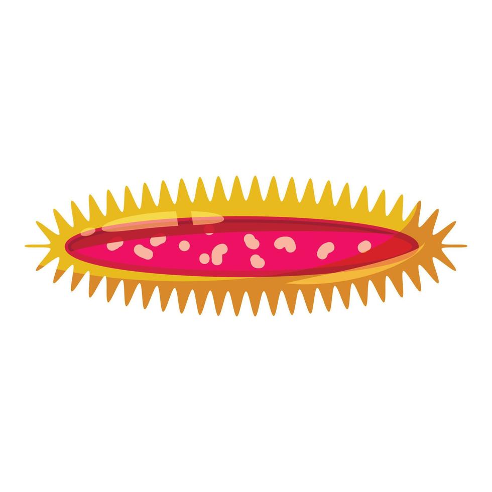 Pink rod shaped virus icon, isometric 3d style vector