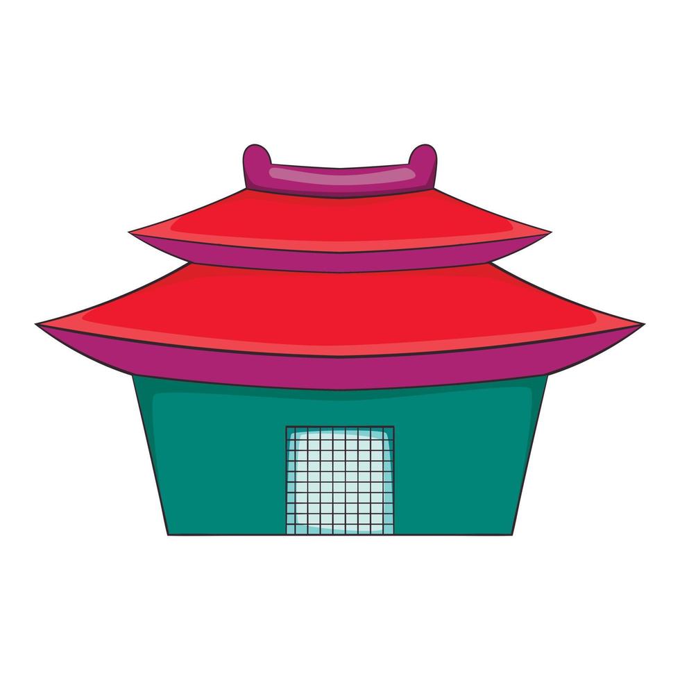 icono de pagoda asiática, estilo de dibujos animados vector