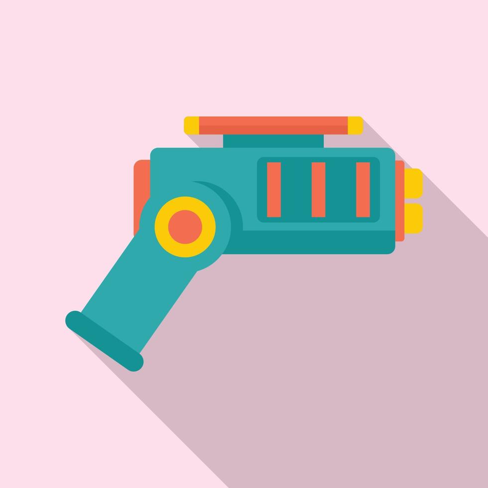 icono de blaster de faser, estilo plano vector