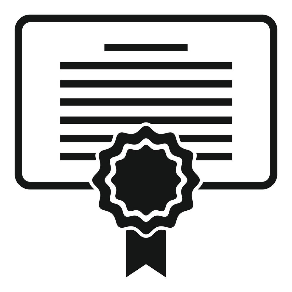 icono de rasgos personales del diploma, estilo simple vector