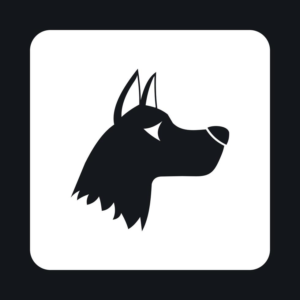 Doberman dog icon, simple style vector