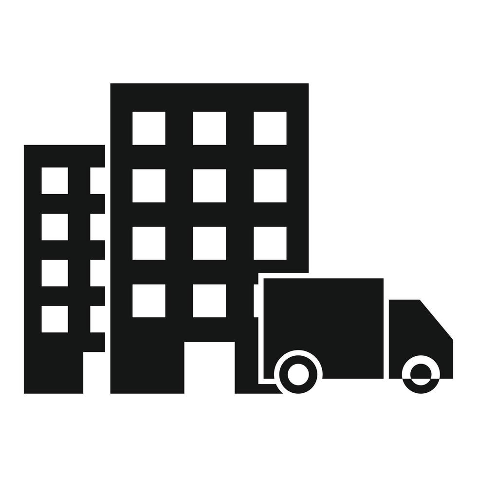 Home delivery icon, simple style vector