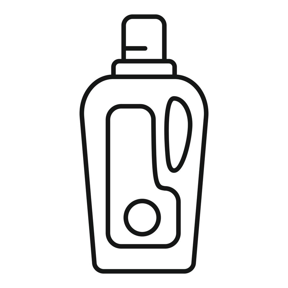 icono de la botella de cuidado del suavizante, estilo de esquema vector