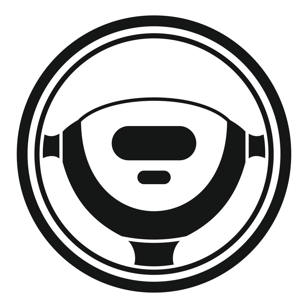 Auto steering wheel icon, simple style vector