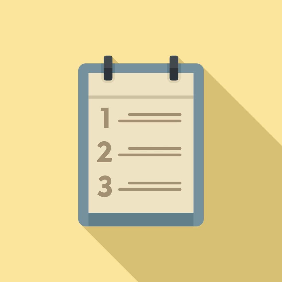 Habit clipboard icon, flat style vector