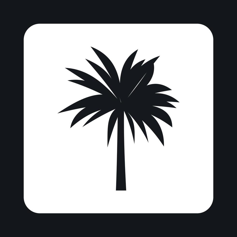 icono de palma, estilo simple vector