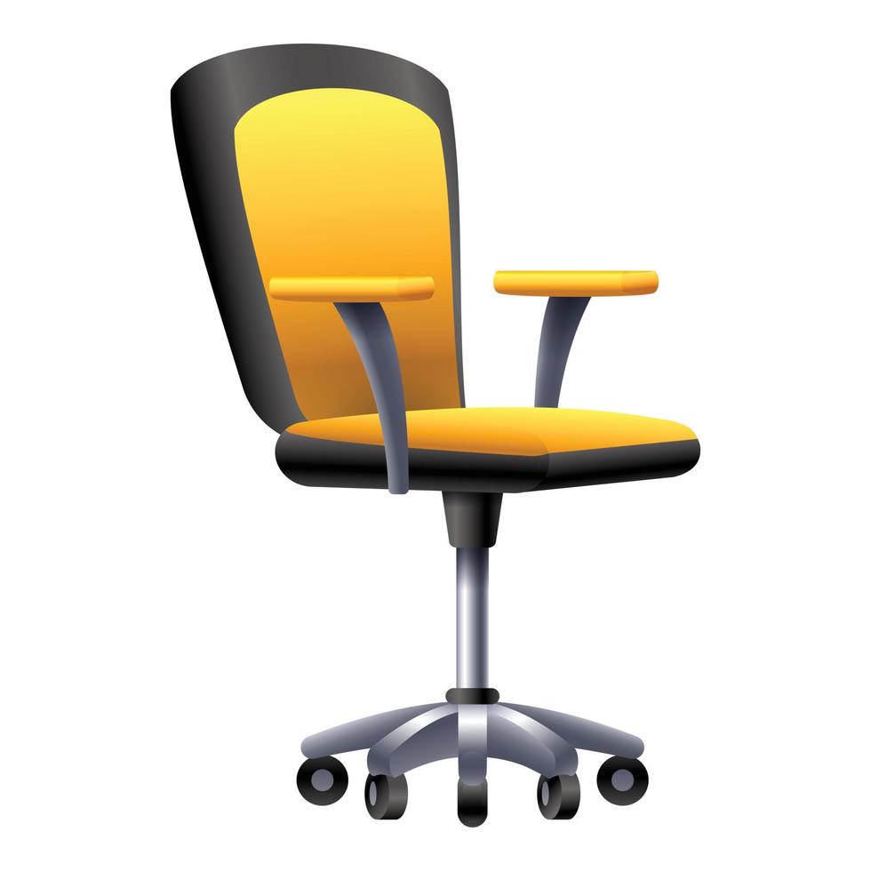 Interior desk chair icon, cartoon style vector