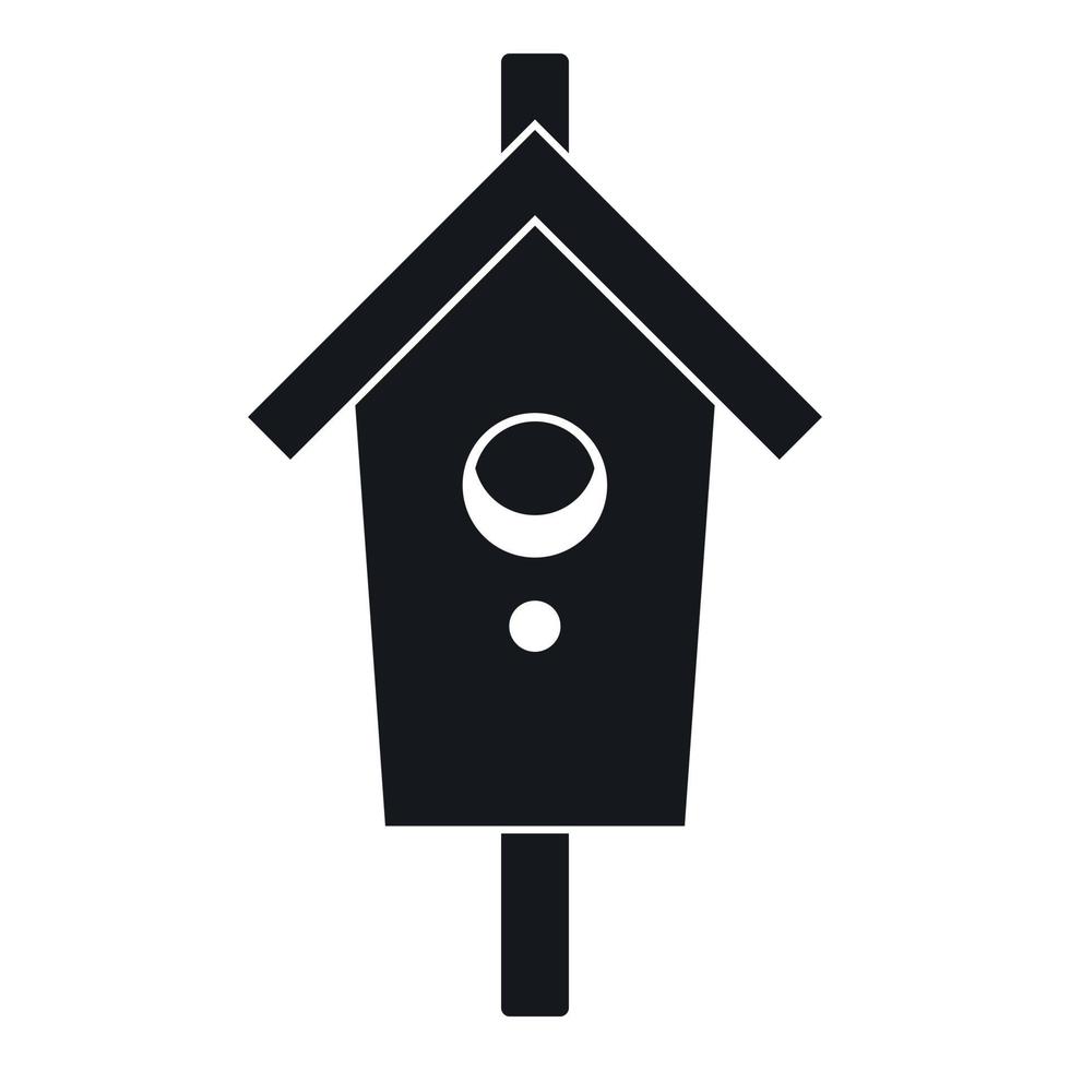 Birdhouse icon, simple style vector