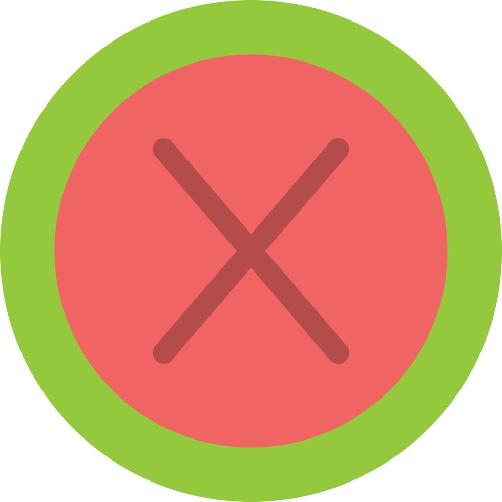 Close Cross Interface No User  Flat Color Icon Vector icon banner Template
