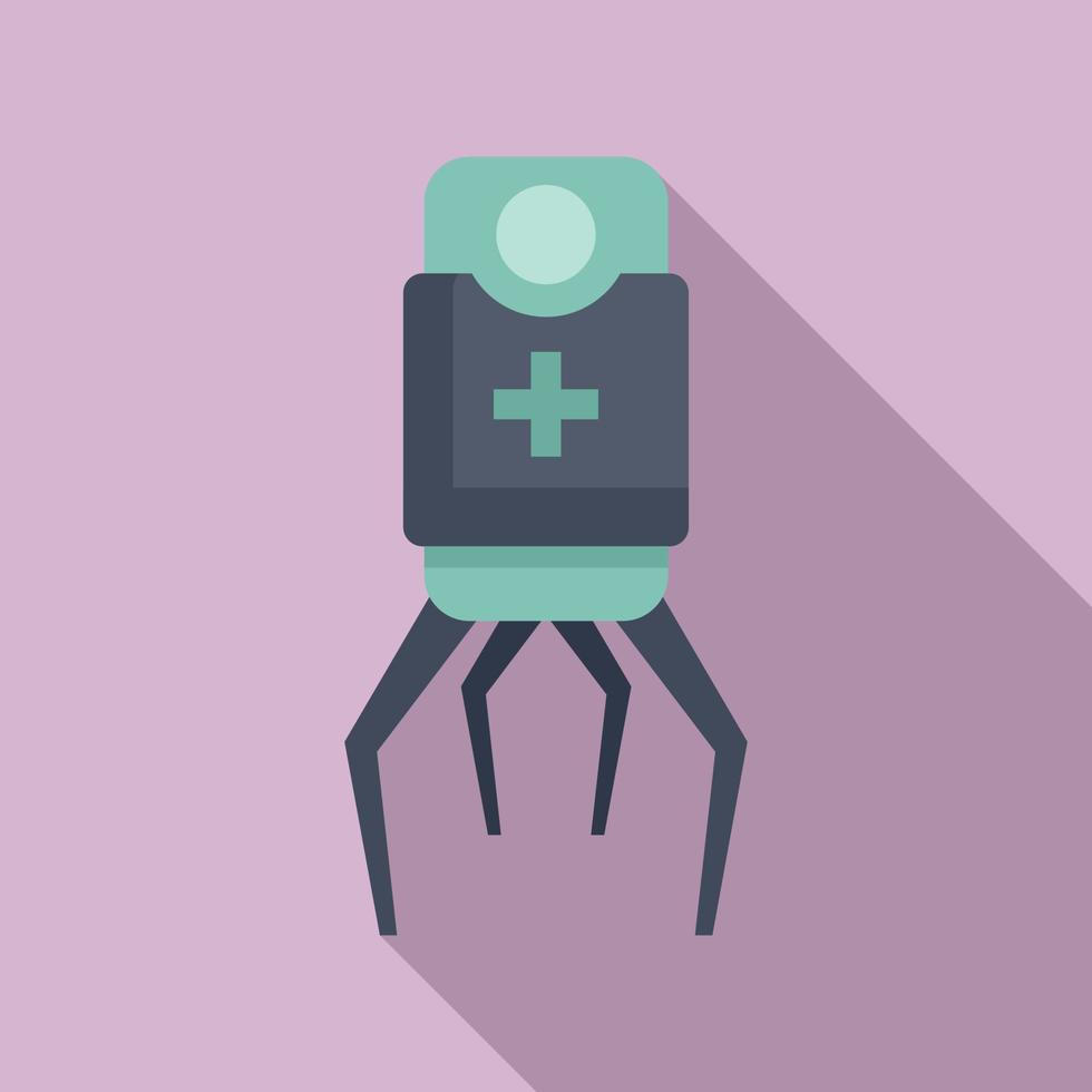 Nano doctor icon, flat style vector