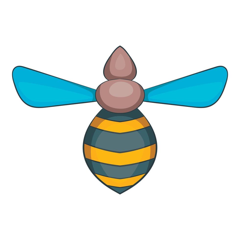 icono de abeja, estilo de dibujos animados vector