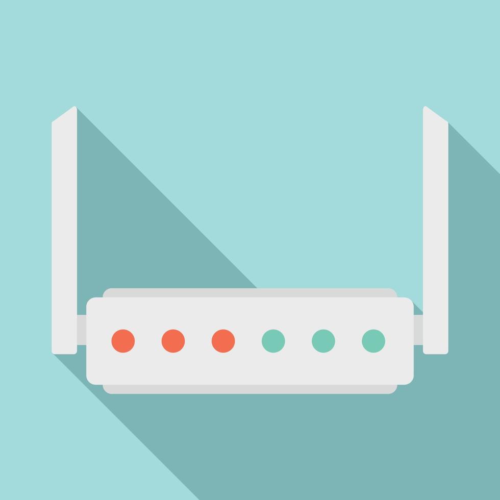 Broadband router icon, flat style vector