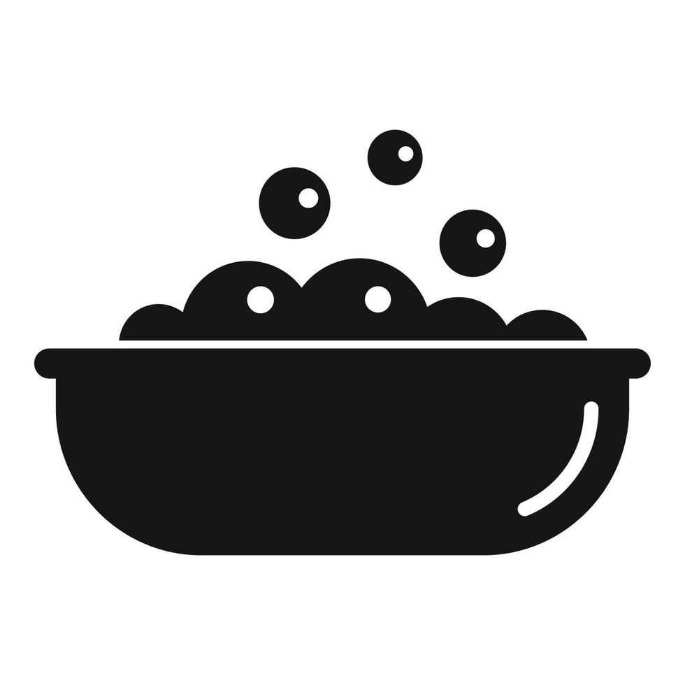 Wash bubble basin icon, simple style vector