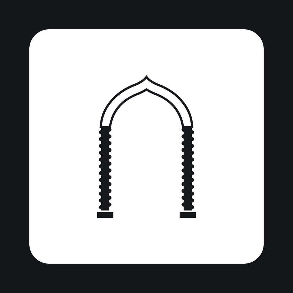 Eastern arch icon, simple style vector