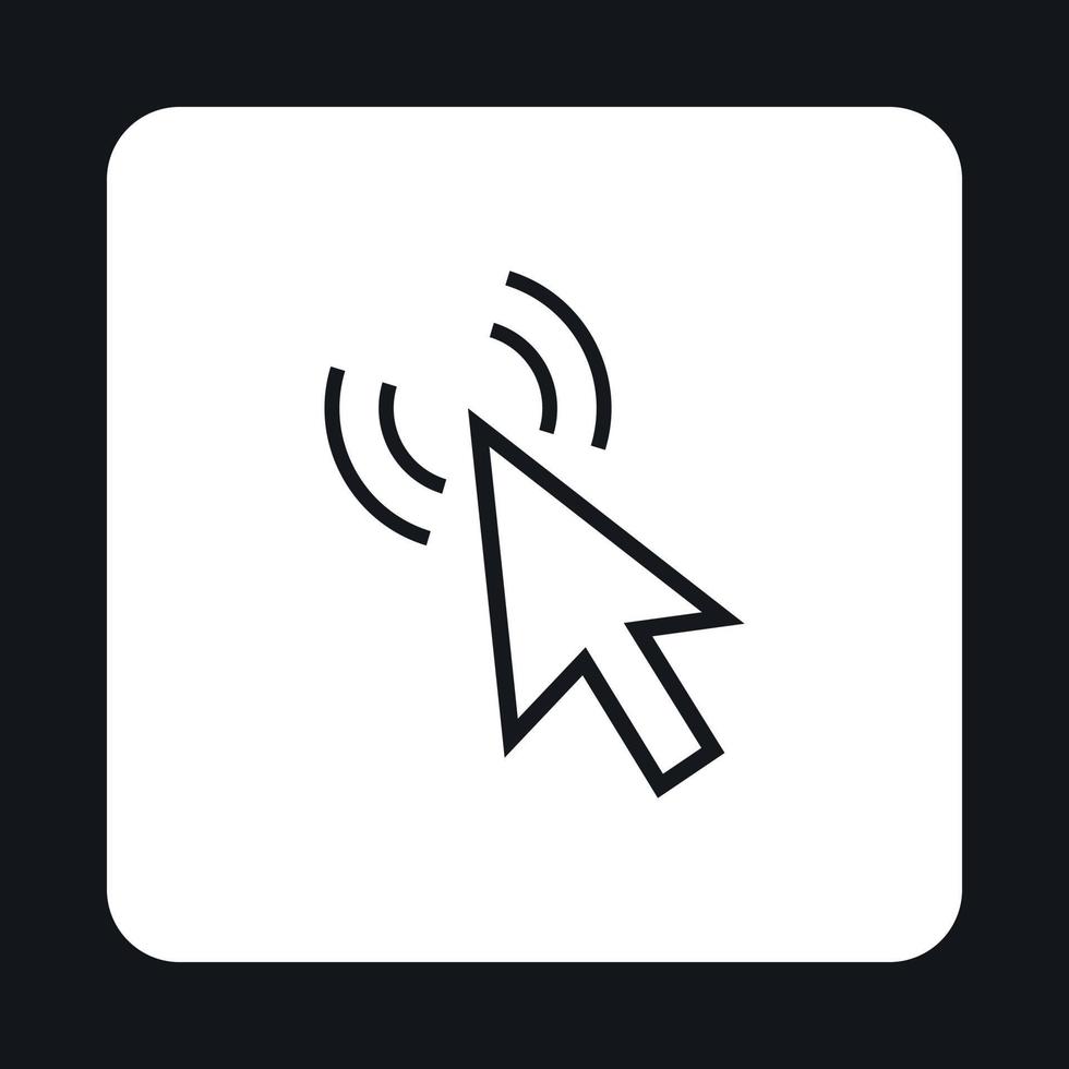 Cursor of mouse clicks icon, simple style vector
