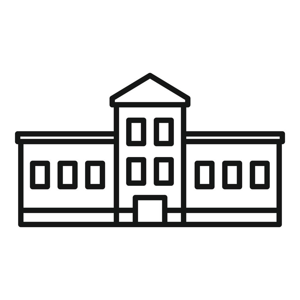 Courthouse icon, outline style vector