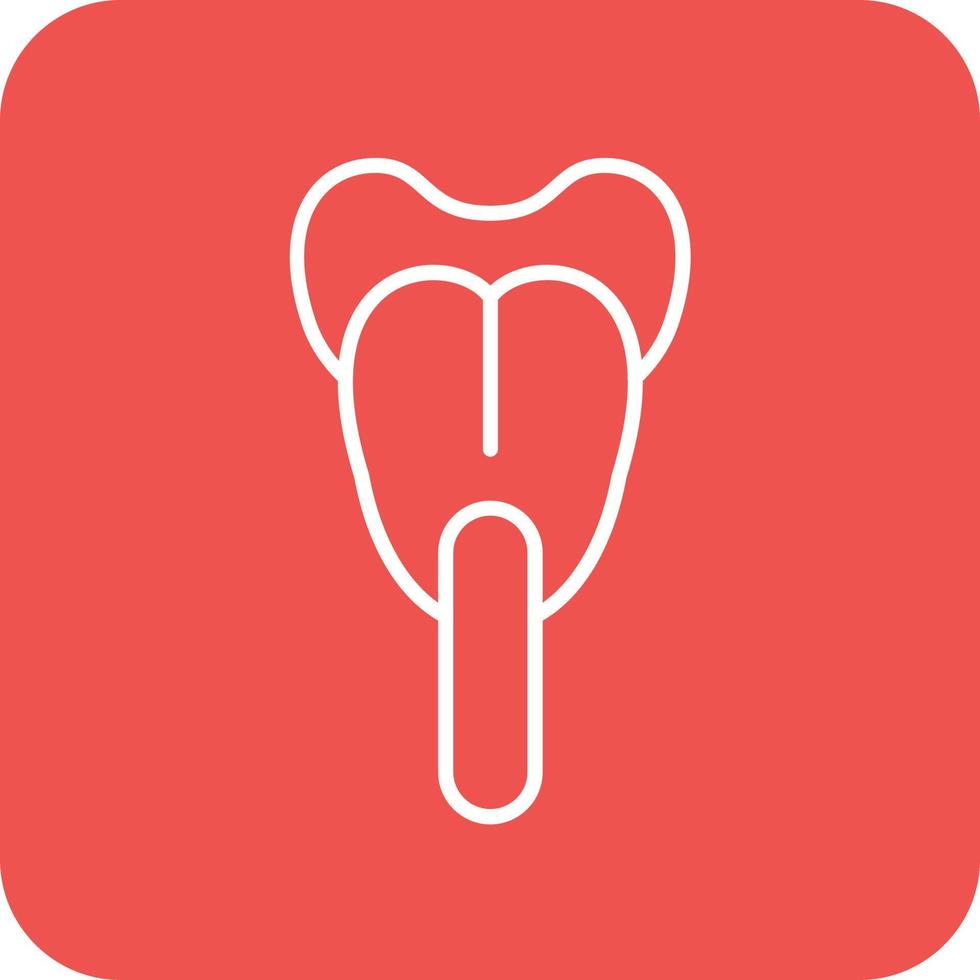 Tongue Depressor Line Round Corner Background Icons vector