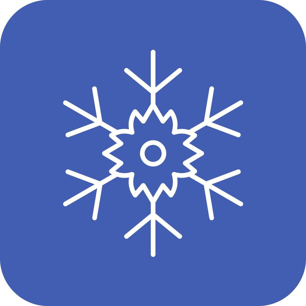 Snowflake Line Round Corner Background Icons vector