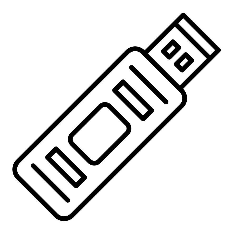 icono de línea usb vector