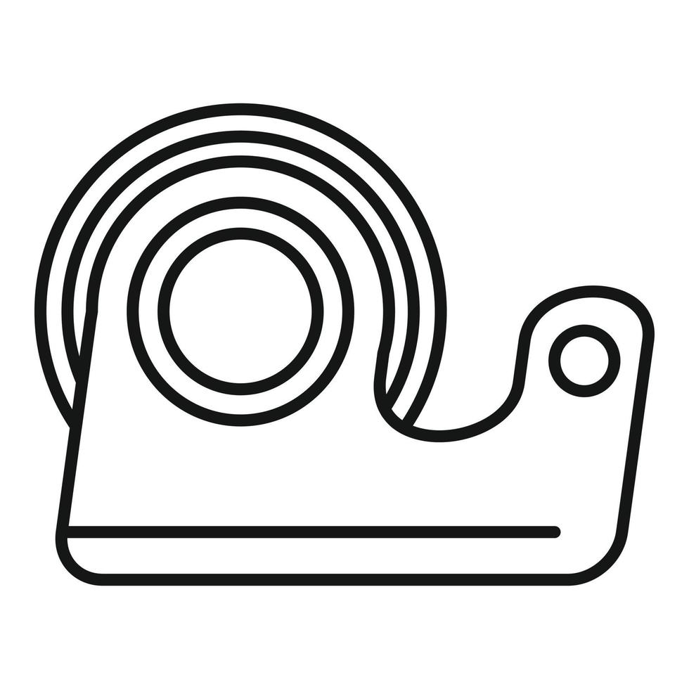 icono de cinta adhesiva, estilo de contorno vector