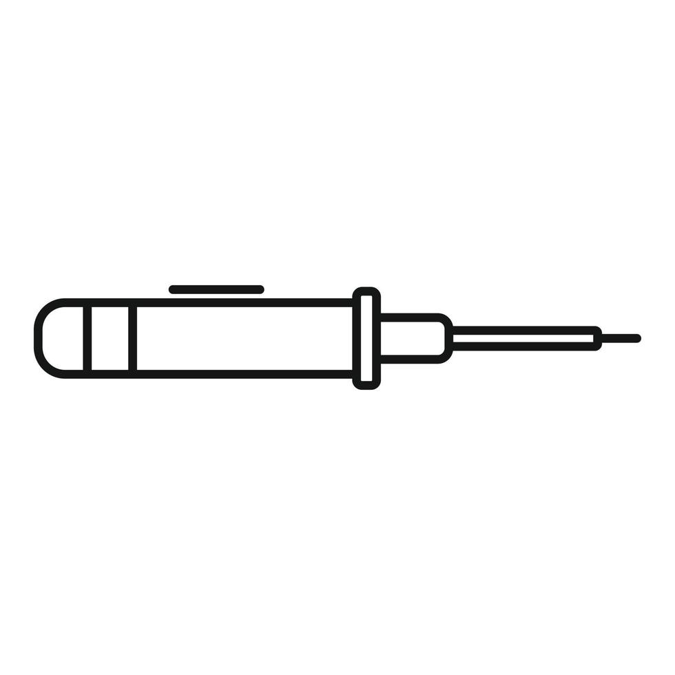 icono de conector de soldadura, estilo de esquema vector