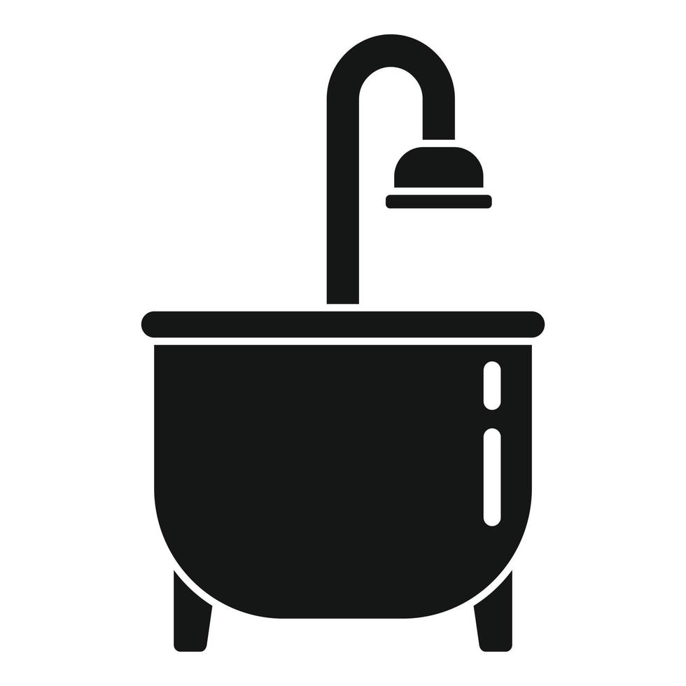 Shower jacuzzi icon, simple style vector