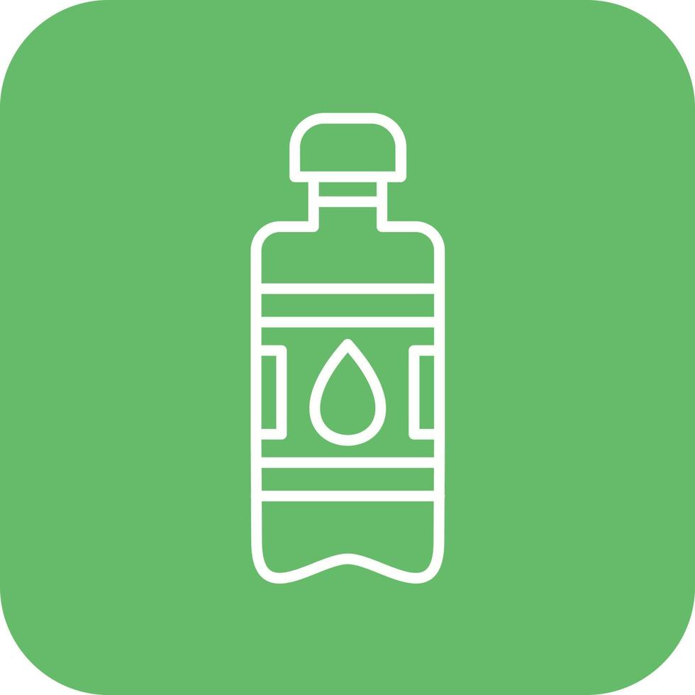 Water Bottle Line Round Corner Background Icons vector