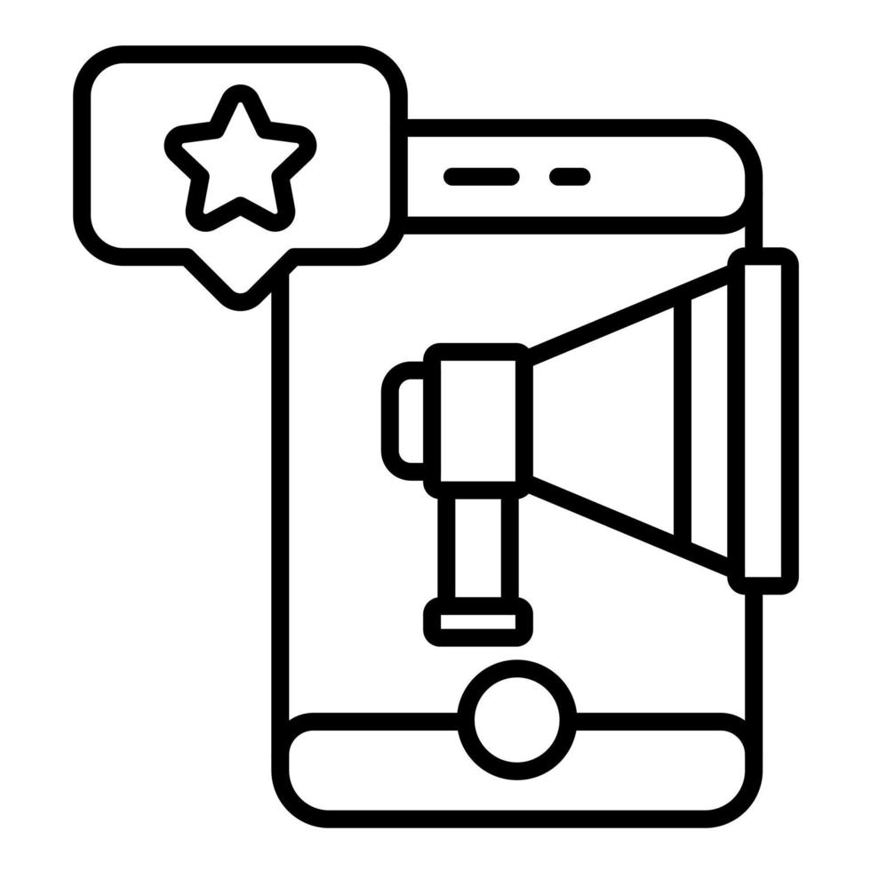 Online Pr Line Icon vector